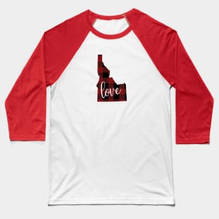 Idaho Love Buffalo Plaid Baseball T-Shirt